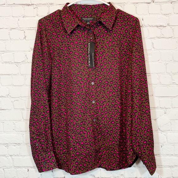 Banana Republic Tops - Banana Republic Dillon Leopard button down blouse